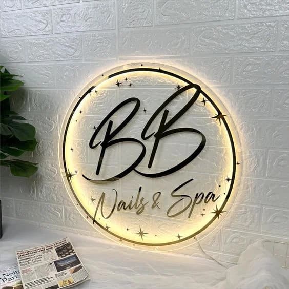 custom backlit led modern backlit steel nameplate waterproof entrance sign plate for home