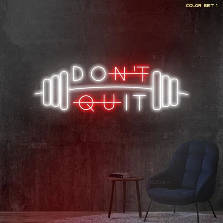 custom handcrafted don't quit neon sign led neon light for room wall styling