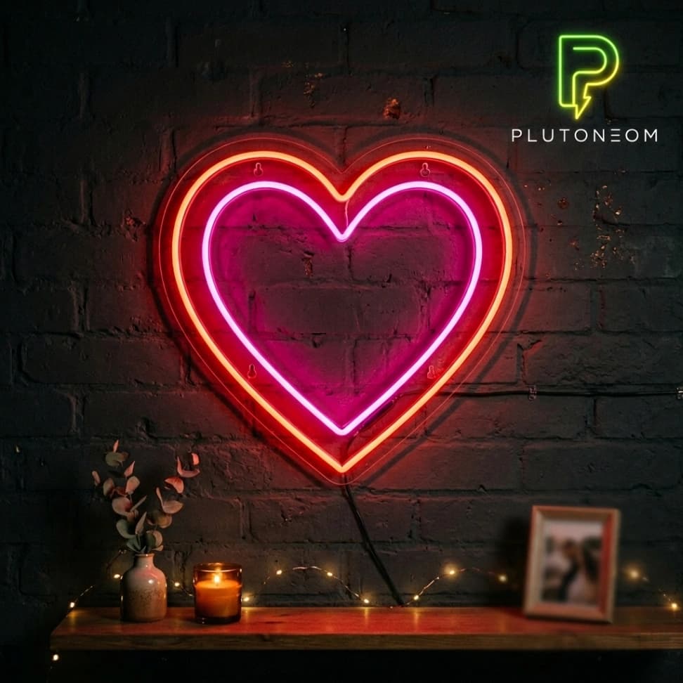 custom orange spiritual neon sign for home mandir temple wall
